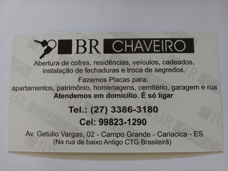 Foto 6 de BR Chaveiro Chaves e Placas