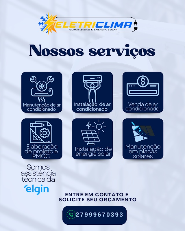 Eletriclima- Climatização e Energia Solar - Climatização e Ar Condicionado em São Conrado, Cariacica/ES - Foto 2