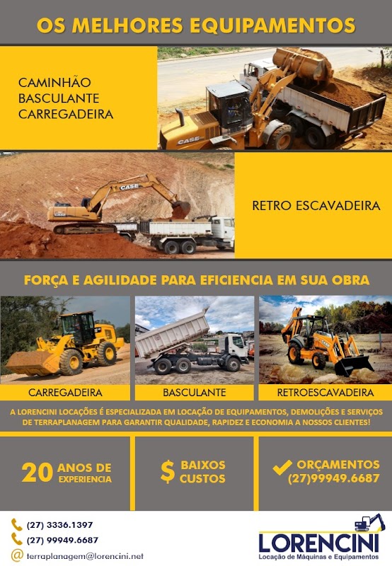 Lorencini Locação de Máquinas e Equipamentos - Locação de Equipamentos em Vila Capixaba, Cariacica/ES - Foto 5